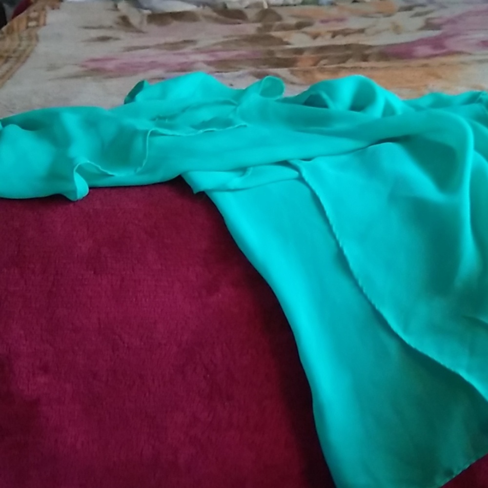 Silk green shirt
